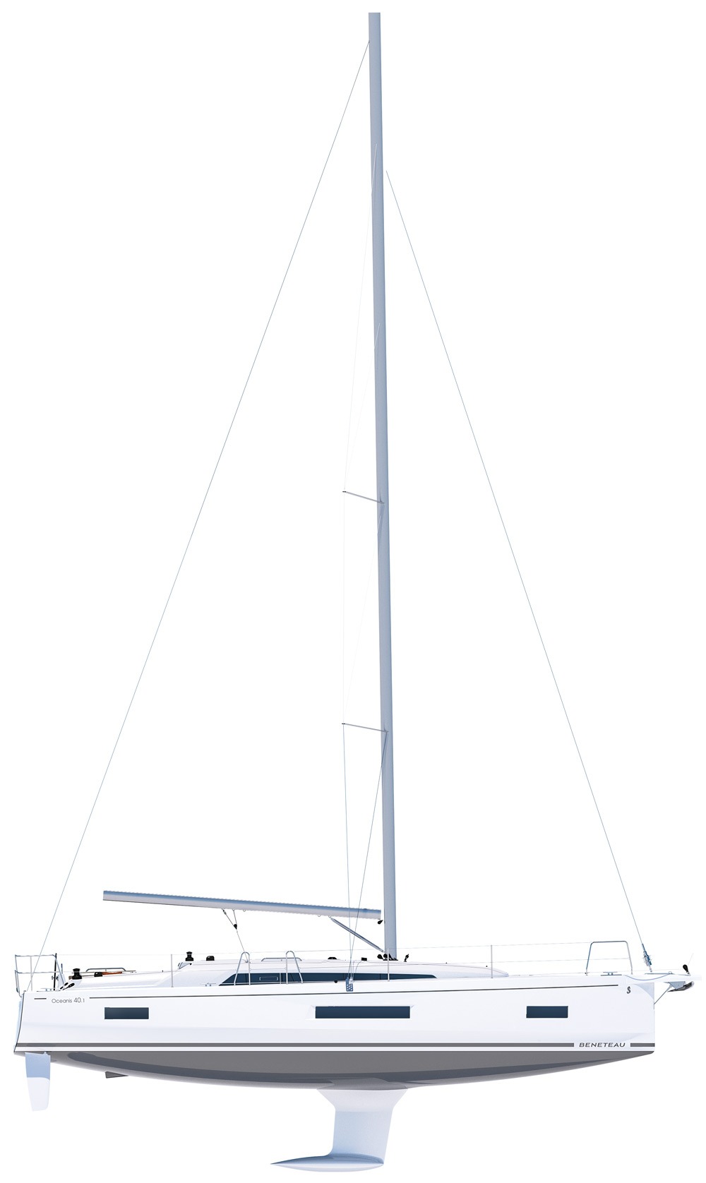Beneteau Oceanis 40.1 at anchor in calm water